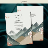 Scandinavisch Japandi bruiloft thema Aarde Tonen Kaart