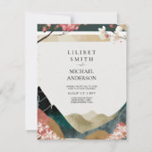 Scandinavisch Japandi bruiloft thema Aarde Tonen Kaart (Voorkant)