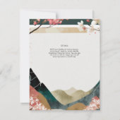 Scandinavisch Japandi bruiloft thema Aarde Tonen Kaart (Achterkant)