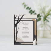 Scandinavisch Japandi bruiloft thema Aarde Tonen Kaart (Staand voorkant)