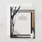 Scandinavisch Japandi bruiloft thema Aarde Tonen Kaart (Achterkant)