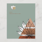 Scandinavisch Japandi Modern Abstract Data opslaan Flyer (Achterkant)