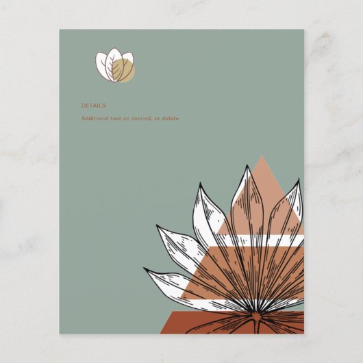 Scandinavisch Japandi Modern Abstract Data opslaan Flyer (Achterkant)