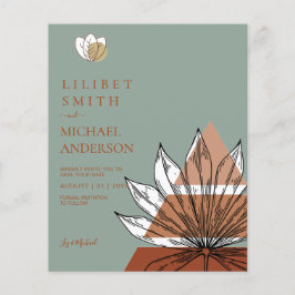 Scandinavisch Japandi Modern Abstract Data opslaan Flyer