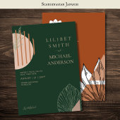 Scandinavisch Japandi Modern Abstract Data opslaan Kaart