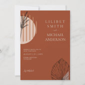 Scandinavisch Japandi Modern Abstract Data te Rese Kaart (Voorkant)