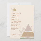 Scandinavisch Japandi Modern Abstract Data te Rese Kaart (Voorkant)