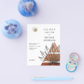 Scandinavisch Japandi Modern Abstract Save Dates Flyer (Enkel)