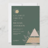 Scandinavisch Japandi Modern Abstract Save Dates Kaart (Voorkant)