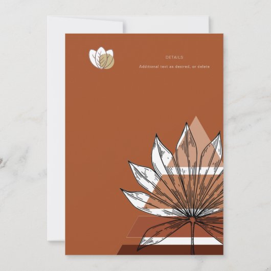 Scandinavisch Japandi Modern Abstract Save Dates Kaart (Achterkant)