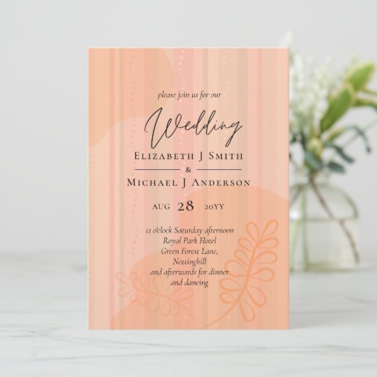 Scandinavisch Japandi Modern Abstract Trouwen (Staand voorkant)