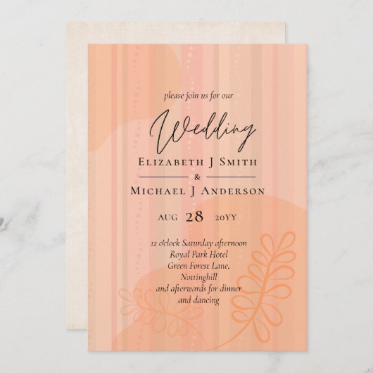 Scandinavisch Japandi Modern Abstract Trouwen (Voorkant / Achterkant)