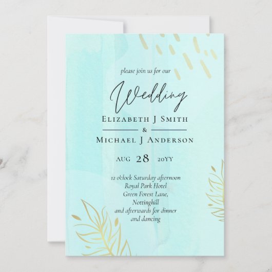 Scandinavisch Japandi Modern Abstract Trouwen (Voorkant)