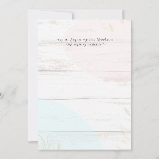 Scandinavisch Japandi Modern Abstract Trouwen (Achterkant)