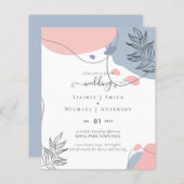 Scandinavisch Japandi Modern Abstract Trouwen (Voorkant / Achterkant)