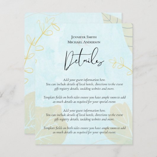 Scandinavisch Japandi Modern Abstract Trouwen (Voorkant / Achterkant)