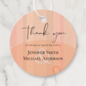 Scandinavisch Japandi Modern Abstract Trouwen Bedankjes Labels (Voorkant)