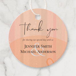 Scandinavisch Japandi Modern Abstract Trouwen Bedankjes Labels