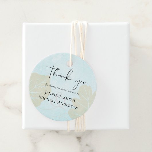 Scandinavisch Japandi Modern Abstract Trouwen Bedankjes Labels (In situ)