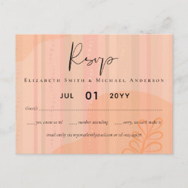 Scandinavisch Japandi Modern Abstract Trouwen Briefkaart