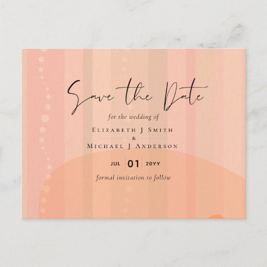 Scandinavisch Japandi Modern Abstract Trouwen Briefkaart (Voorkant)