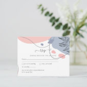 Scandinavisch Japandi Modern Abstract Trouwen Briefkaart (Staand voorkant)