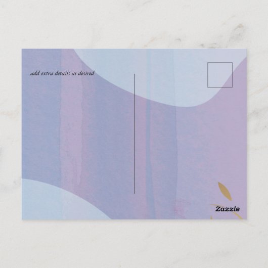 Scandinavisch Japandi Modern Abstract Trouwen Briefkaart (Achterkant)