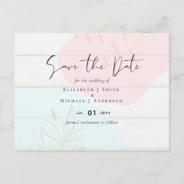 Scandinavisch Japandi Modern Abstract Trouwen Briefkaart