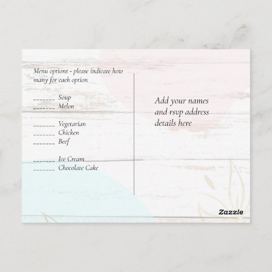 Scandinavisch Japandi Modern Abstract Trouwen Briefkaart (Achterkant)