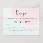 Scandinavisch Japandi Modern Abstract Trouwen Briefkaart (Voorkant)