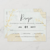 Scandinavisch Japandi Modern Abstract Trouwen Briefkaart (Voorkant / Achterkant)