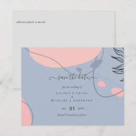 Scandinavisch Japandi Modern Abstract Trouwen Briefkaart