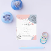 Scandinavisch Japandi Modern Abstract Trouwen Flyer (Enkel)