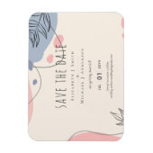 Scandinavisch Japandi Modern Abstract Trouwen Magneet (Verticaal)