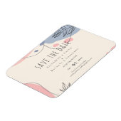 Scandinavisch Japandi Modern Abstract Trouwen Magneet (Linkerzijde)