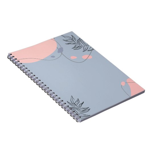 Scandinavisch Japandi Modern Abstract Trouwen Notitieboek (Rechterzijde)