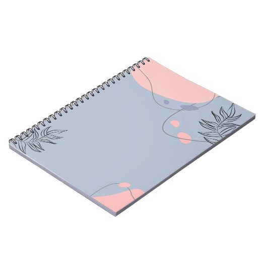 Scandinavisch Japandi Modern Abstract Trouwen Notitieboek (Linkerzijde)