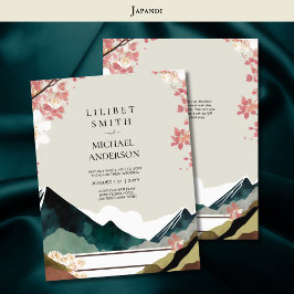 Scandinavisch Japandi Trouwthema Aardetinten Kaart