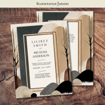 Scandinavisch Japandi Trouwthema Aardtinten