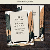 Scandinavisch Japandi Trouwthema Aardtinten Kaart