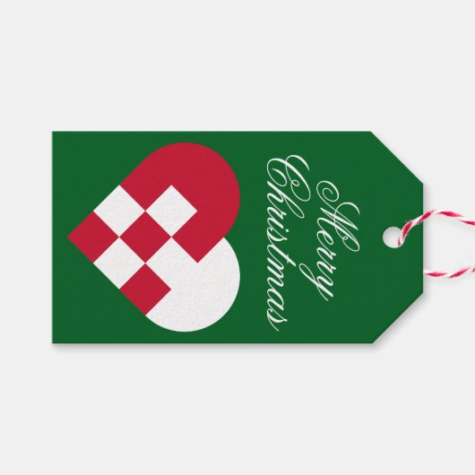 Scandinavisch Joelhart Cadeaulabel (Voorkant (Horizontaal))