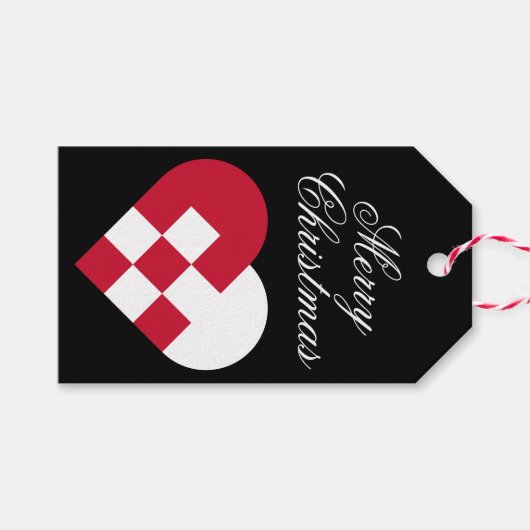 Scandinavisch Joelhart Cadeaulabel (Voorkant (Horizontaal))