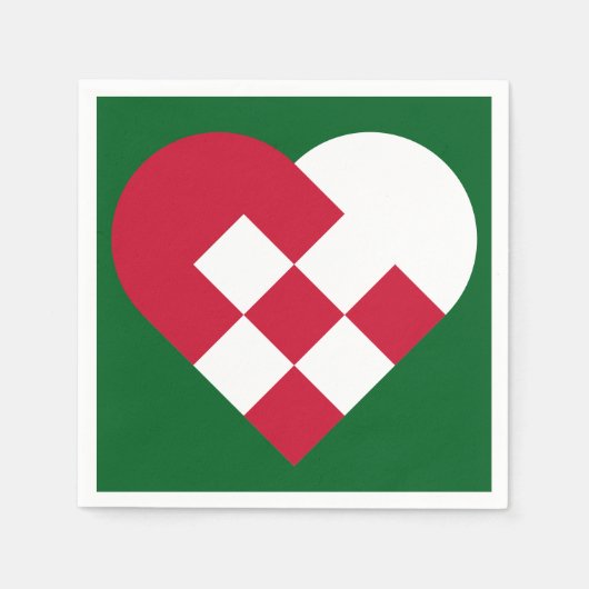 Scandinavisch Joelhart Servet (Voorkant)