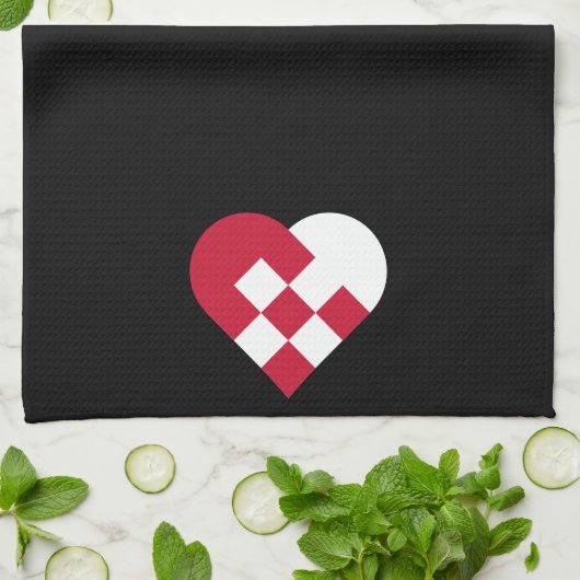 Scandinavisch Joelhart Theedoek (Gevouwen)