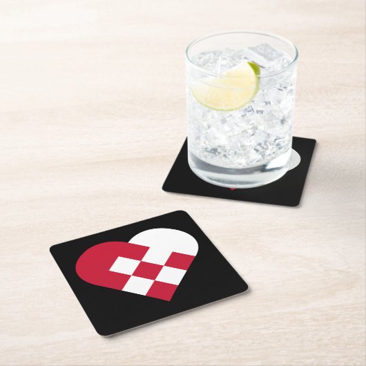 Scandinavisch julehart kartonnen onderzetters (Insitu)