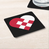 Scandinavisch julehart kartonnen onderzetters (Schuin)