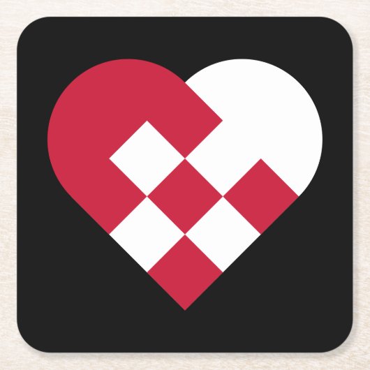 Scandinavisch julehart kartonnen onderzetters (Voorkant)