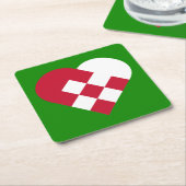 Scandinavisch julehart kartonnen onderzetters (Schuin)