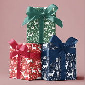 Scandinavisch kerst rendier Noords Inpakpapier Vel