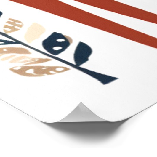 Scandinavisch kerst rendier Poster (Hoek)